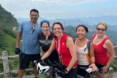 Kimberly Tam Cycling on the  tour with redspokes